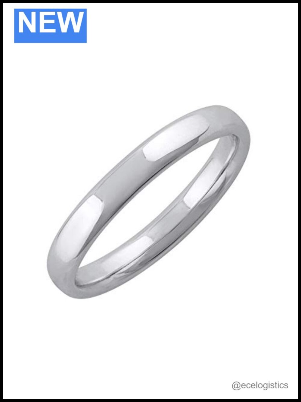 Platinum Wedding Band Ring 3.2mm Plain Comfort Fit